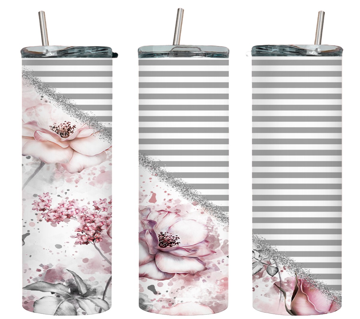 Pink Grey Flower-10595